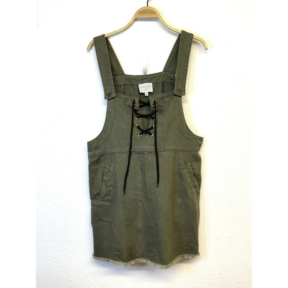 Utility Skirt‎ Olive L California Farmer Outdoor Lace Up Goblin Gardener Y2K